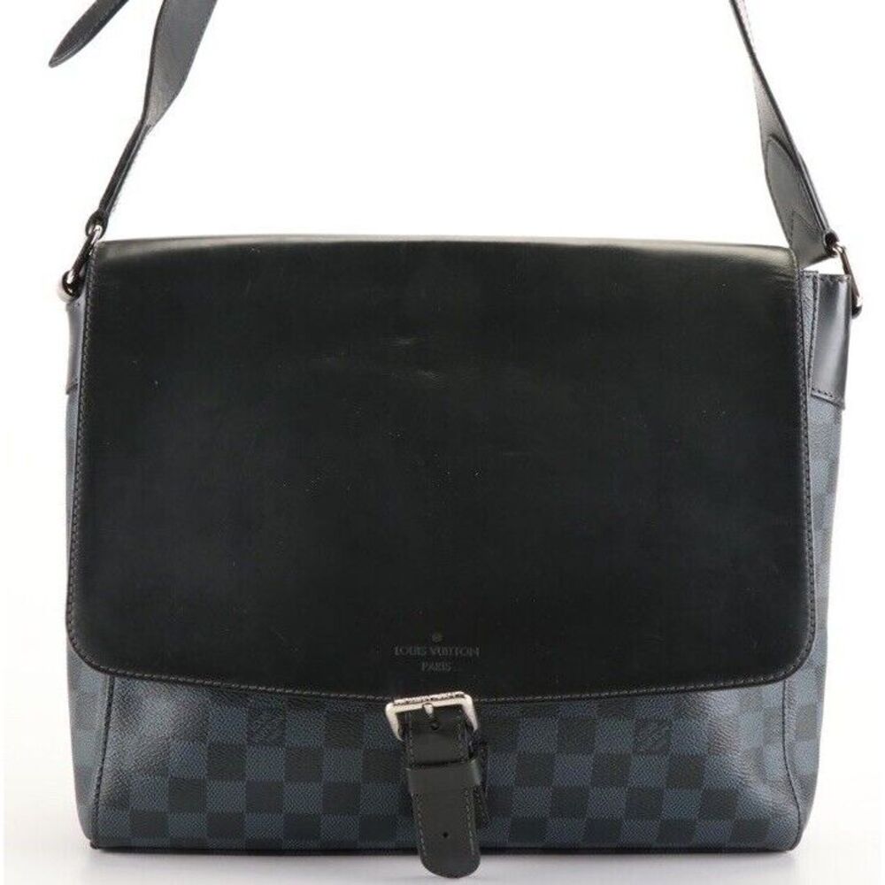 Louis Vuitton Daniel MM Messenger Bag Mens MM Damier Graphite Leather Trim‎